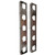 Stainless Steel Peterbilt 589 Front Strap Mount Breather Bracket w/ 5x Watermelon Light Holes
