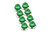 3/4" Mini Watermelon LED Clear Lens/Green Light - 8 Pack