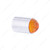 Dome Lens Bumper Guide Top With Chrome Base - Amber (2-Pack)