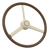 20" Retro Style Brown Leather Steering Wheel