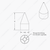 33mm x 4-1/8" Matte Black Spike Nut Cover - Thread-On (Bulk)