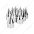 United Pacific 33 mm x 4 1/8" Chrome Spike Nut Cover - Thread-On (10/Pack) - 10007
