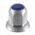 33mm X 2" Chrome Steel Reflector Nut Cover With Flange - Blue