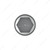 33mm X 2 3/8" Chrome Plastic Bullet Nut Covers W/ Flange - Push-On (Color Box Of 20)