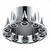 Chrome Pointed Rear Axle Cover With 33mm Spike Thread-on Nut Cover