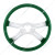 18" Vibrant Color 4 Spoke Steering Wheel - Emerald Green 18" Vibrant Color 4 Spoke Steering Wheel - Emerald Green