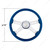 18" 4 Spoke Steering Wheel With Color Matching Horn Bezel - Electric Blue