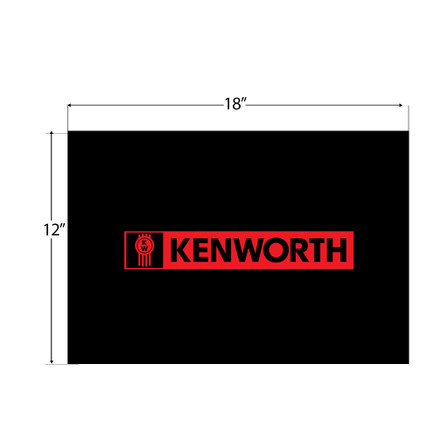 18″ x 12″ KENWORTH LOGO MUD FLAP – RED