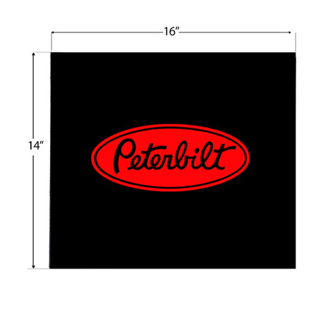 16″ x 14″ PETERBILT LOGO MUD FLAP – RED 16″ x 14″ PETERBILT LOGO MUD FLAP – RED