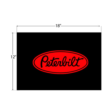 18″ x 12″ PETERBILT LOGO MUD FLAP – RED