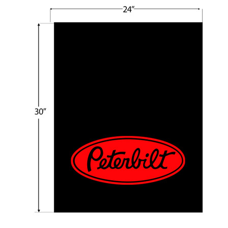 24″ x 30″ PETERBILT LOGO MUD FLAP – RED 24″ x 30″ PETERBILT LOGO MUD FLAP – RED