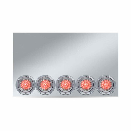 20″ Drop LED Rear Center Panel – Watermelon LEDs (Clear Lens) | 304 Stainless Steel