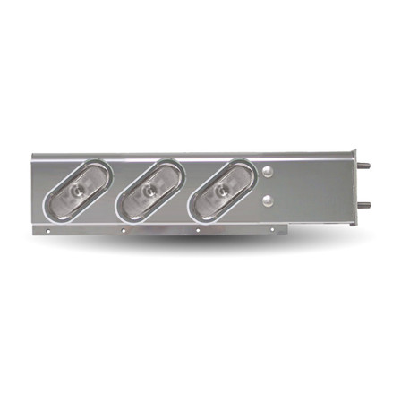 Mud Flap Hanger with Rounded Top & 6 Oblong Clear LEDs & Bezels Mud Flap Hanger with Rounded Top & 6 Oblong Clear LEDs & Bezels