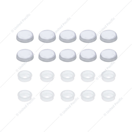 Chrome Plastic Snap-On Screw Cover For #10 And #12
