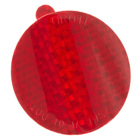 Red Reflective Tape..3" Round Tape Reflector, Red Red Reflective Tape..3" Round Tape Reflector, Red