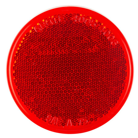 Red Plastic Reflector..3" Round Stick-On Reflector Red Plastic Reflector..3" Round Stick-On Reflector