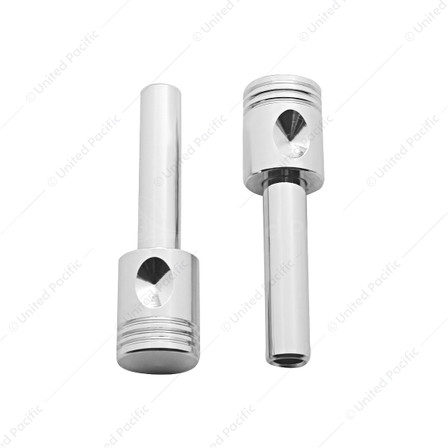 Chrome Piston Door Lock Knobs (2Pc/Set)