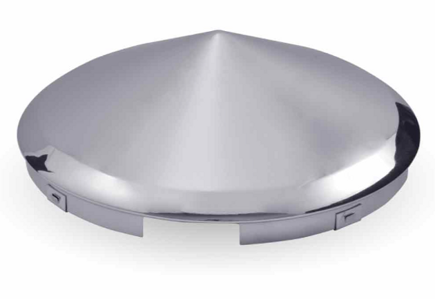 5 Notch Pointed Front Hubcap – Chrome Metal