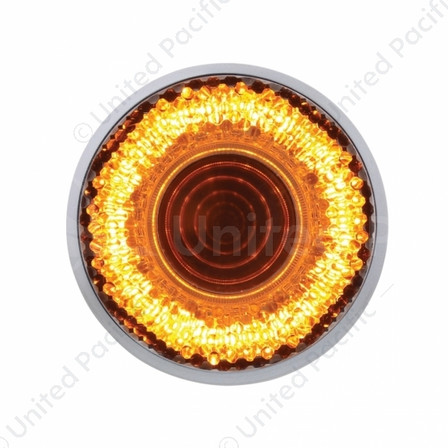 9 LED 2" Round Mirage Light (Clearance/Marker) - Amber LED/Clear Lens