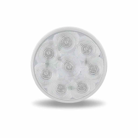 4" Economy Clear Red Stop, Turn & Tail LED - 8 Diodes