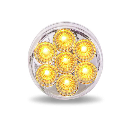 2.5" Clear Amber Marker Round LED Light