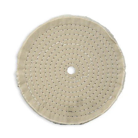 White Cotton Muslin 3/8" Stitching 50 Ply 8"