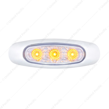 5 LED Reflector Light (Auxiliary/Utility) With Side Ditch Light - Amber LED/Clear Lens (Card)
