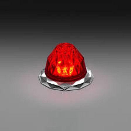 3/4" MINI WATERMELON RED LEDS / RED LENS JEWEL SER