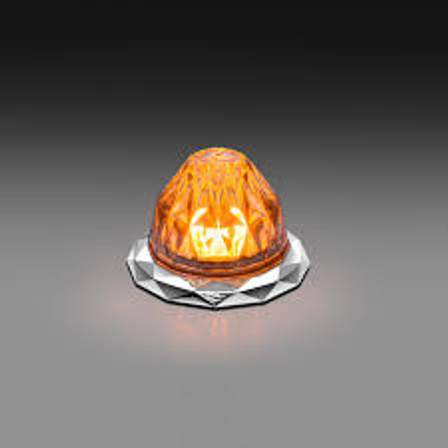 3/4" MINI WATERMELON AMBER LEDS /CLEAR LENS JEWEL