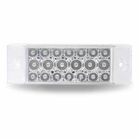 2" X 6" Clear Red Marker Rectangular LED Light