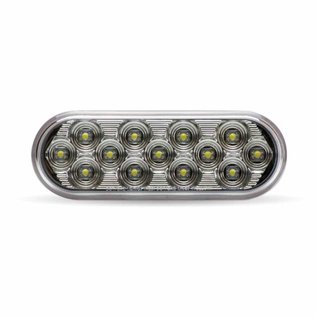 6" White Back Up Oval LED Light