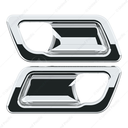Chrome Interior Door Handle Trim For Peterbilt 389 (2008-2023), 386 (2006-2016), And 387 (2006-2011) (Pair)
