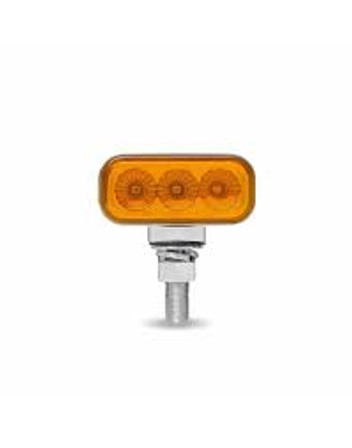 Double Faces 1" LED Mini Rect Amber/Red Marker