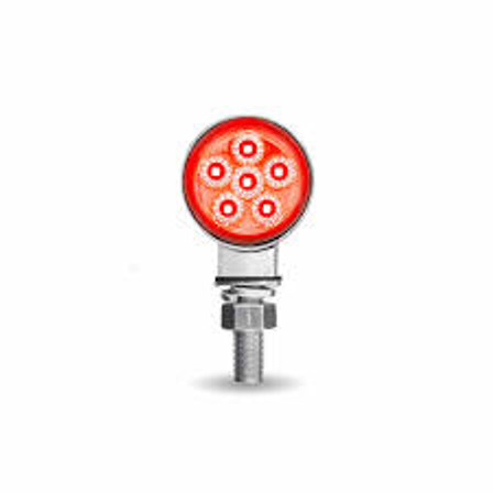 Double Faced 1.8" Mimi Lollipop Clear Amber/Red