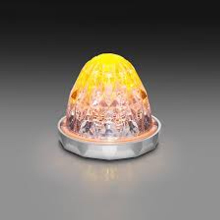 FULL SIZE WATERMELON AMBER LEDS / CLEAR LENS JEWEL