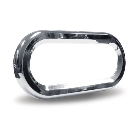 OVAL CHROME PLASTIC "SCREW ON" BEZEL OVAL CHROME PLASTIC "SCREW ON" BEZEL