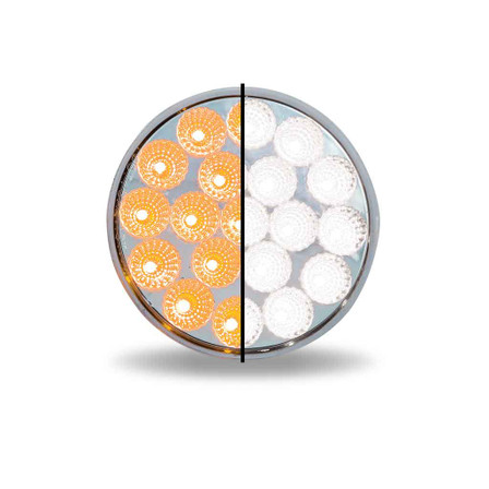 4" Amber Turn & Marker to White Auxiliary Round LED Light