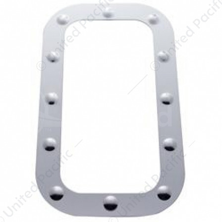 Kenworth Stainless Dimpled Vent Door Trim (Card of 2)