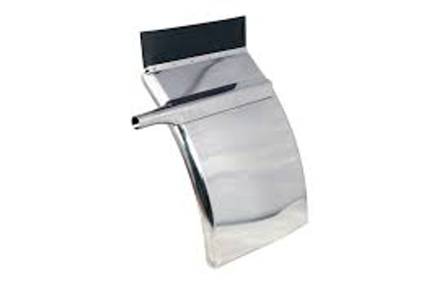 38" SS Quarter Fender 14 GA Long Front Mirror Fini