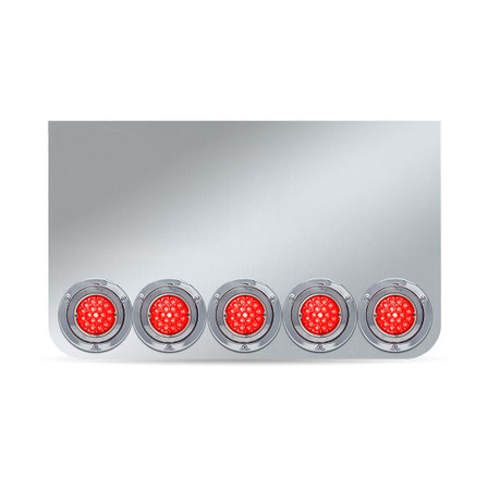 20" Drop SS Center Panel Rounded Bottom 5 x 4 LED