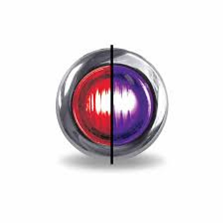 3/4" RED MARKER TO PURPLE AUXILIARY ROUND LED LIGHT - 2 DIODES