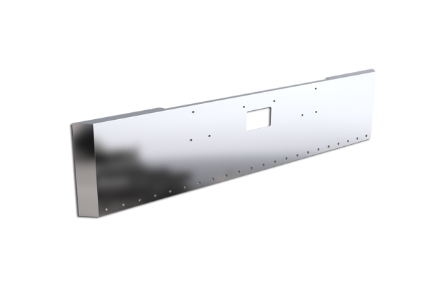 Peterbilt 379 18" Miter End Bumper w/ 22 .75" Light Holes