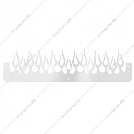 24" Chrome Flame Bottom Mud Flap Plate - Bolt Thru (Bulk) 24" Chrome Flame Bottom Mud Flap Plate - Bolt Thru (Bulk)