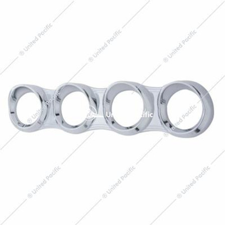 4 Gauge Cluster Bezel With Visor For 2006+ Peterbilt - Horizontal