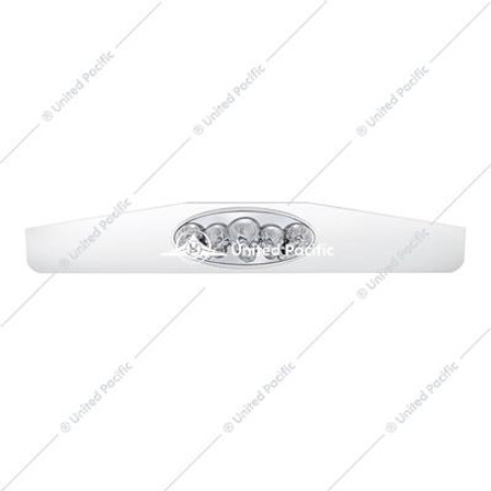 4" x 24" Chrome Bottom Mud Flap Weight With Oval Cast Skull Emblem