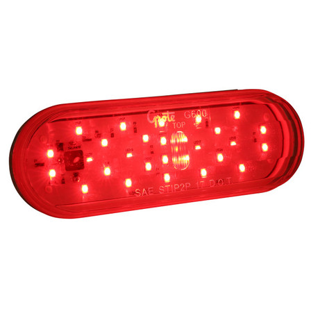 Hi Count® Oval LED Stop Tail Turn Lights Red w/ Clear Lens