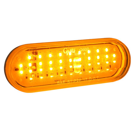 Hi Count® Oval LED Stop Tail Turn Lights Amber w/ Clear Lens