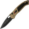 Buck 898 Impact AUTO Folding Knife - 3.125" S30V Black Cerakote Drop Point, Coyote Tan Cerakote Coated Aluminum Handles - 12336