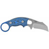 Hogue Knives EX-F03 Fixed Blade - 2.25 " Hawkbill Blade - Tumbled Finish, Blue G-Mascus G10 Scales - 35323-EXLRSR