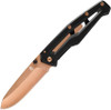 Gerber Paralite Folding Knife - 3" Bronze Rose Plain Blade, Black Stainless Steel Handles, Clamshell Blister Packaging - 31-003310